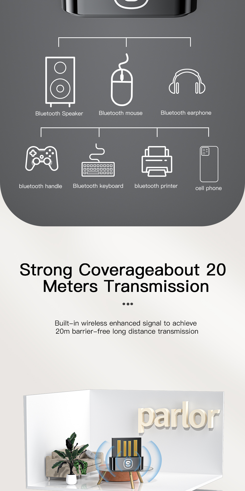 Essager 2022 Cooler Mini BT5.1 USB Bluetooth Adapters 5.1 USB Wireless Receiver Adaptor