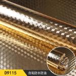 Oil Proof Kitchen Backsplash Wallpaper Vinyl Aluminum Foil Wallpaper High Glossy