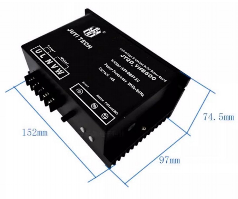 JUYI 110V/220V AC High Voltage BLDC Motor Controller Speed Controller For 3 Phase Brushless Motor