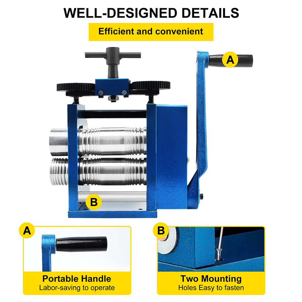 112mm Rolling Mill Machine Jewelry Manual 48-50mm Shaft diameter