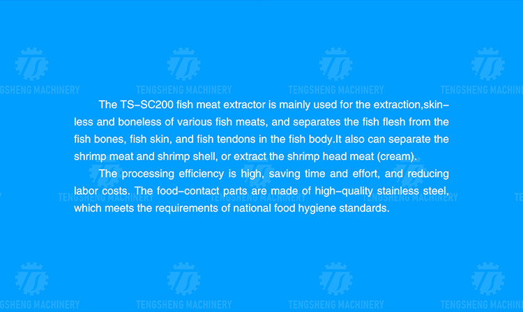 Stainless Steel Mackerel Fish Meat Picker To Thorn Separator Hot Fish Processing Machine