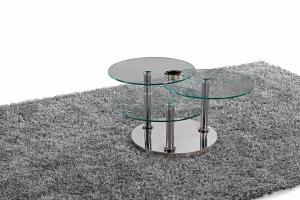 Wholesale Central Classic 3 Glass Coffee Table Stylish Tea Table Light Luxury from china suppliers