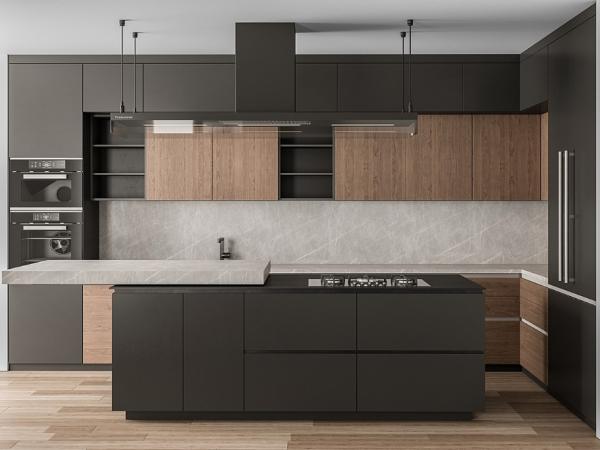 Minimalist Custom Modular Modern Design Kitchen Cabinets Furniture Wooden
