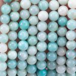 8mm Blue Amazonite Gemstone Beads Healing Crystal Stone Beads For Jewelry Making