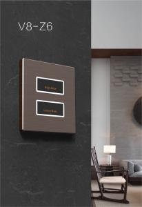 Wholesale 12 Volt Wall Switch RS485 , Aluminum Smart Push Button Light Switches from china suppliers