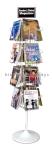 White Revolving Spinner Rack Display Stand Metal For Invitation Card