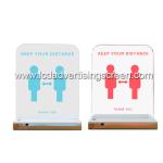 Floor Stand Battery Acrylic Length 20cm Illuminated Led Sign