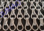 Matte Silver Metal Chain Curtain And Divider , Dramatic Metal Chain Room Divider