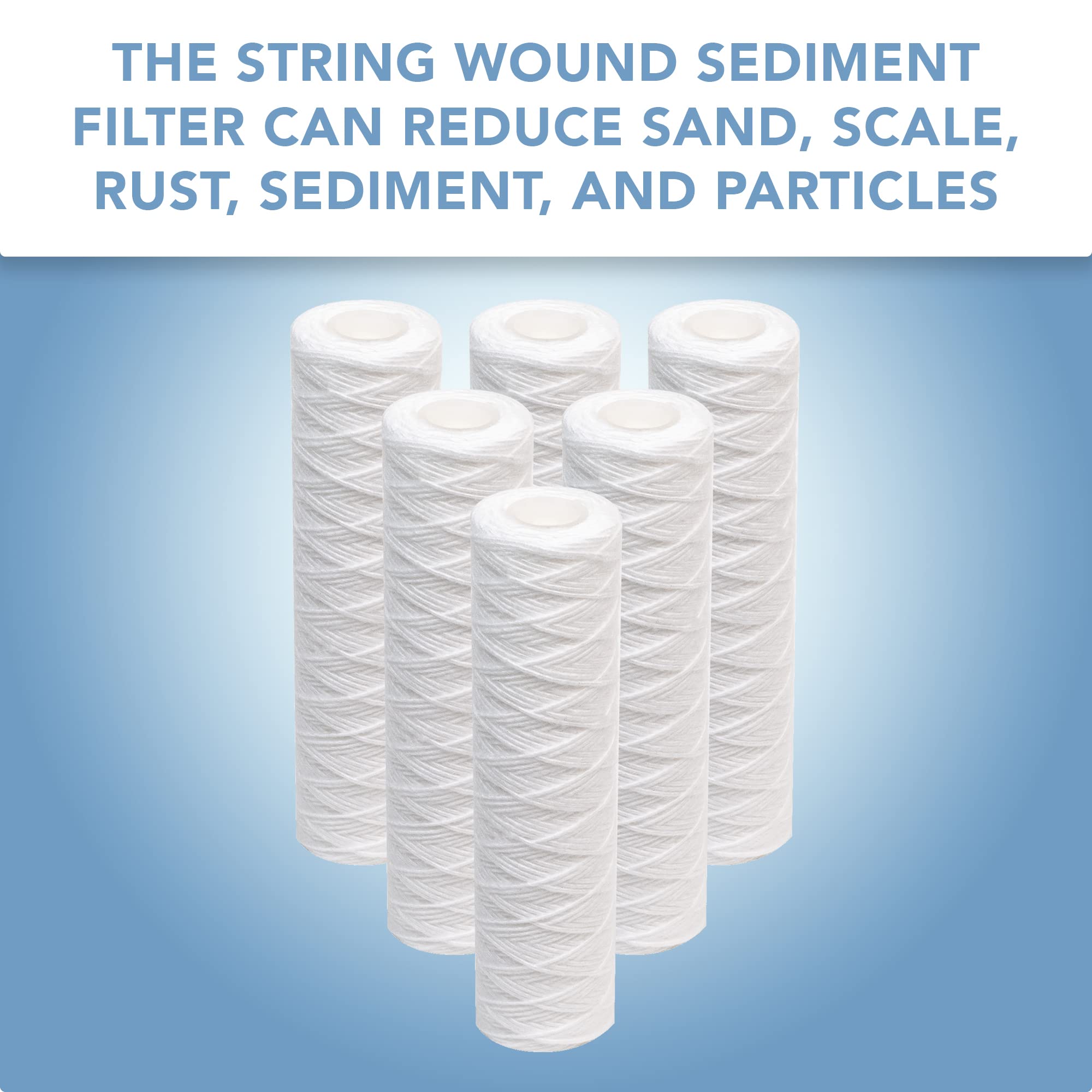 String Wound Sediment Filter Cartridge Clean and Clear Water with 10*10*30cm Size