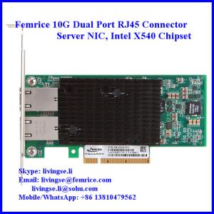 Wholesale 100/1000/10000Mbps Dual Port RJ-45 Copper Cable Ethernet Server Adapter, Intel X540-T2 from china suppliers