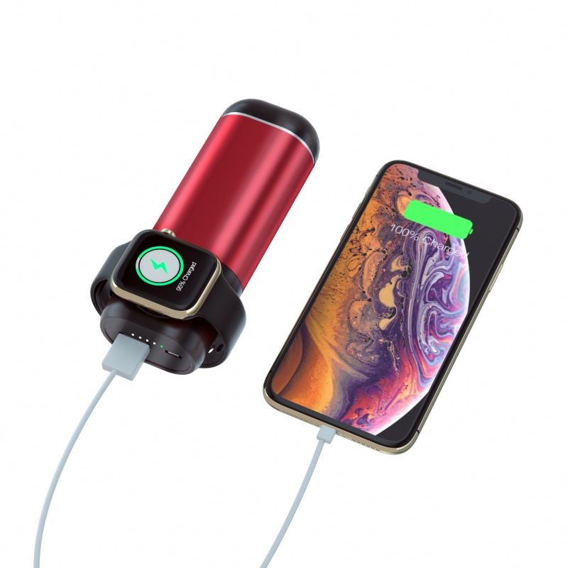 Portable Power Bank 5200 mAh Wireless Charger Compatible with iWatch and Airpod 2/1