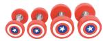 PU Covered Rubber Dumbbells America Captain Dumbbells for gym fitness
