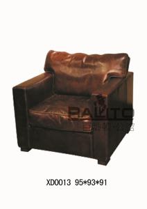 Wholesale Luxury classic antique single leather sofa/classical single leather sofa from china suppliers