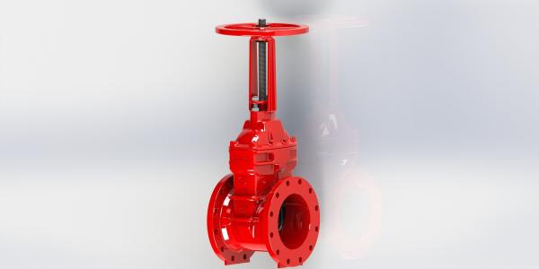 Ductile Iron UL FM Flanged Gate Valve Resiient Seated For Fire Protection