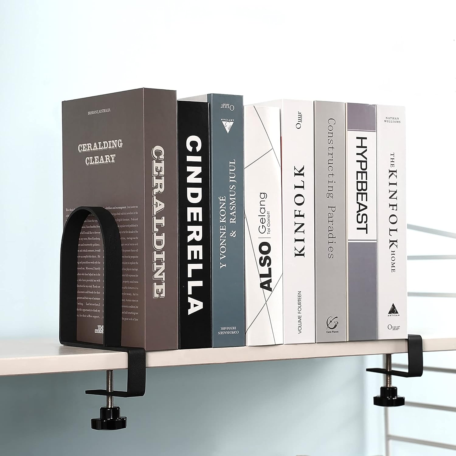 Triangle Bracket Floating Shelves Adjustable Book Ends for Heavy Duty Book Storage