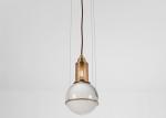 Clear Color Ball Glass Single Head Iron Lustre 10cm Modern Pendant Light