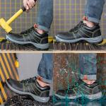 Genuine Leather Industrial Safety Shoes Mens Summer Shoes With Holes