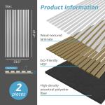 Silver 3D Fluted Sound Absorbing Panel With Wood Finish Wood Slat Acoustic