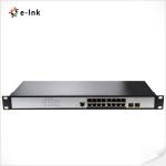 Enterprise Layer 2 Managed Switch 16 Port Gigabit 802.3at PoE To 2 Port 100