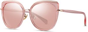 Wholesale UV400 Polarised Sunglasses Cat Eye Fashion Women Gold Mirror Lens from china suppliers