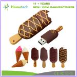 Gift Cartoon Customized USB Flash Drive Ice Cream Shape 16GB PVC Plastic Flash