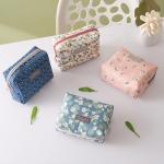 Professional Custom Logo Natural Bridesmaid Mini Polyester Cosmetic Bag