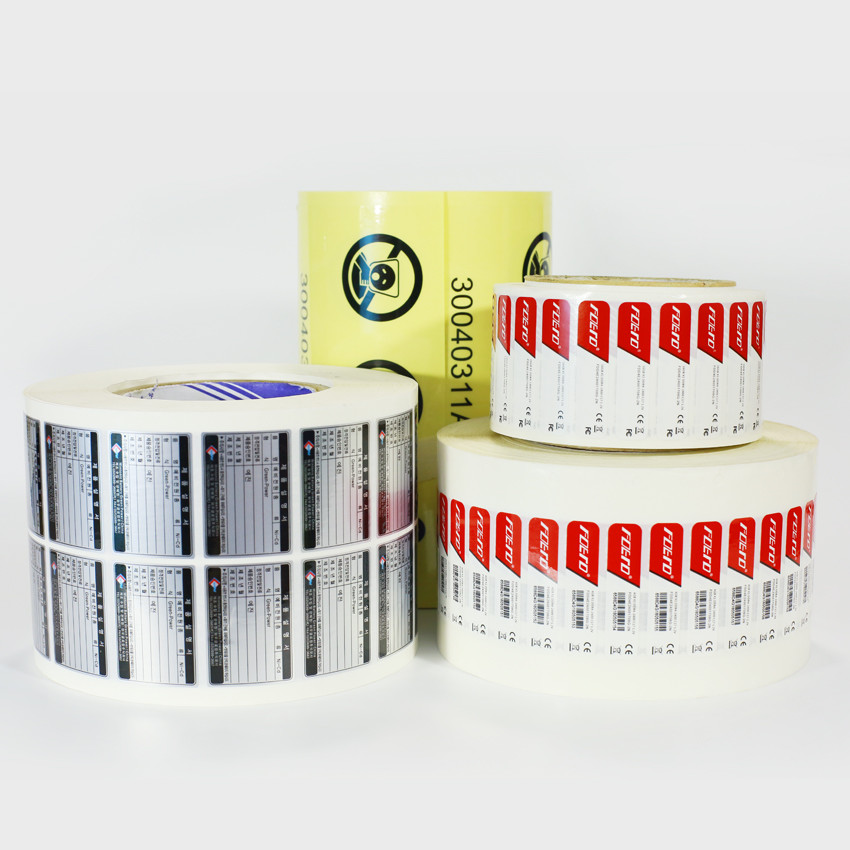 Hangte Printed Barcode Labels Adhesive Paper Thermal Sticker Roll