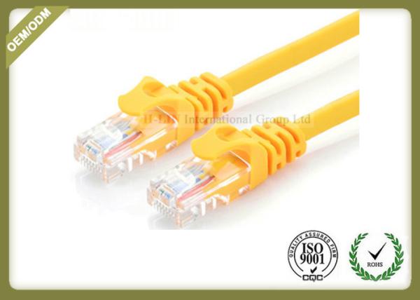24AWG Cat6e Fiber Patch Cord , Internet Patch Cable Pure Copper Multi Stranding