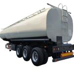 45000L Used Petroleum Tank Trailers For Sale , 3axles 3 Compartments Fuel Tanker