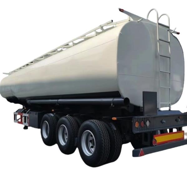 45000L Used Petroleum Tank Trailers For Sale , 3axles 3 Compartments Fuel Tanker