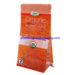 Quad seal flat bottom pouch, stand up bottom gusset bags for packaging