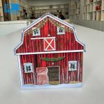 House Shape Candy Tin Can 0.21mm-0.35mm Metal Tinplate Food Tin Packing