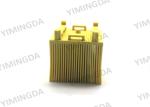 Nylon Square Foot Brush Yellow Color Auto Cutter Bristle 50 * 50 *43mm For Orox