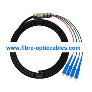 Wholesale 4 Core SC UPC Waterproof Pigtail Cable Single Mode Base Station from china suppliers