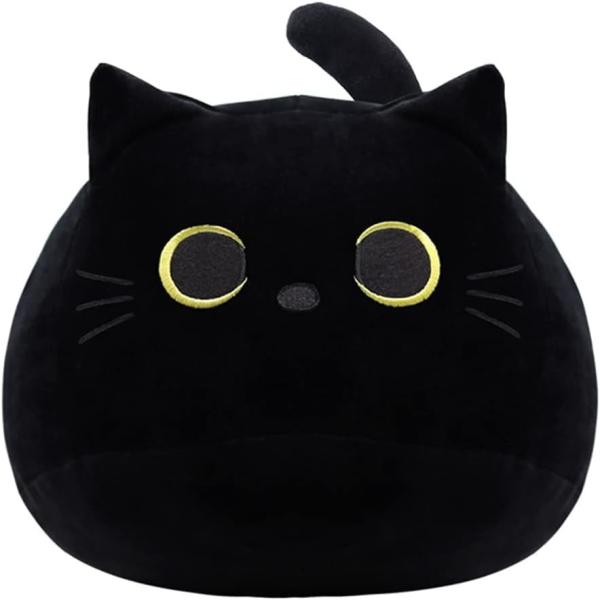 Black Cat Plush Toy: Soft, Stuffed Animal Pillow, Baby Sofa Decoration, Cat
