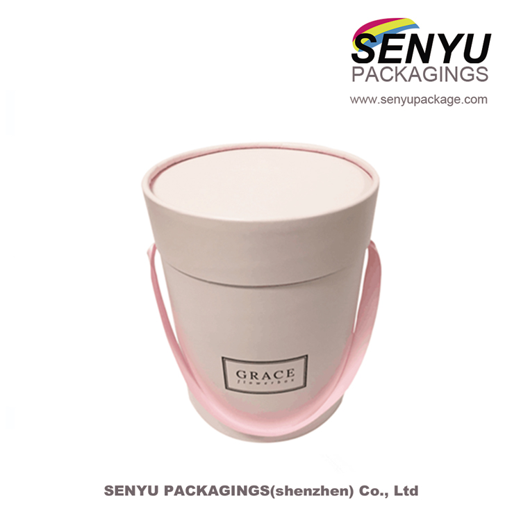 Gift Flower Paper Tube Packaging Round Cardboard Luxury With Custom Logo