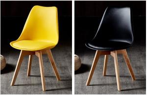 Wholesale Gentle Curved Wood Dining Chairs With Upholstered Seats Corrosion Resistant from china suppliers