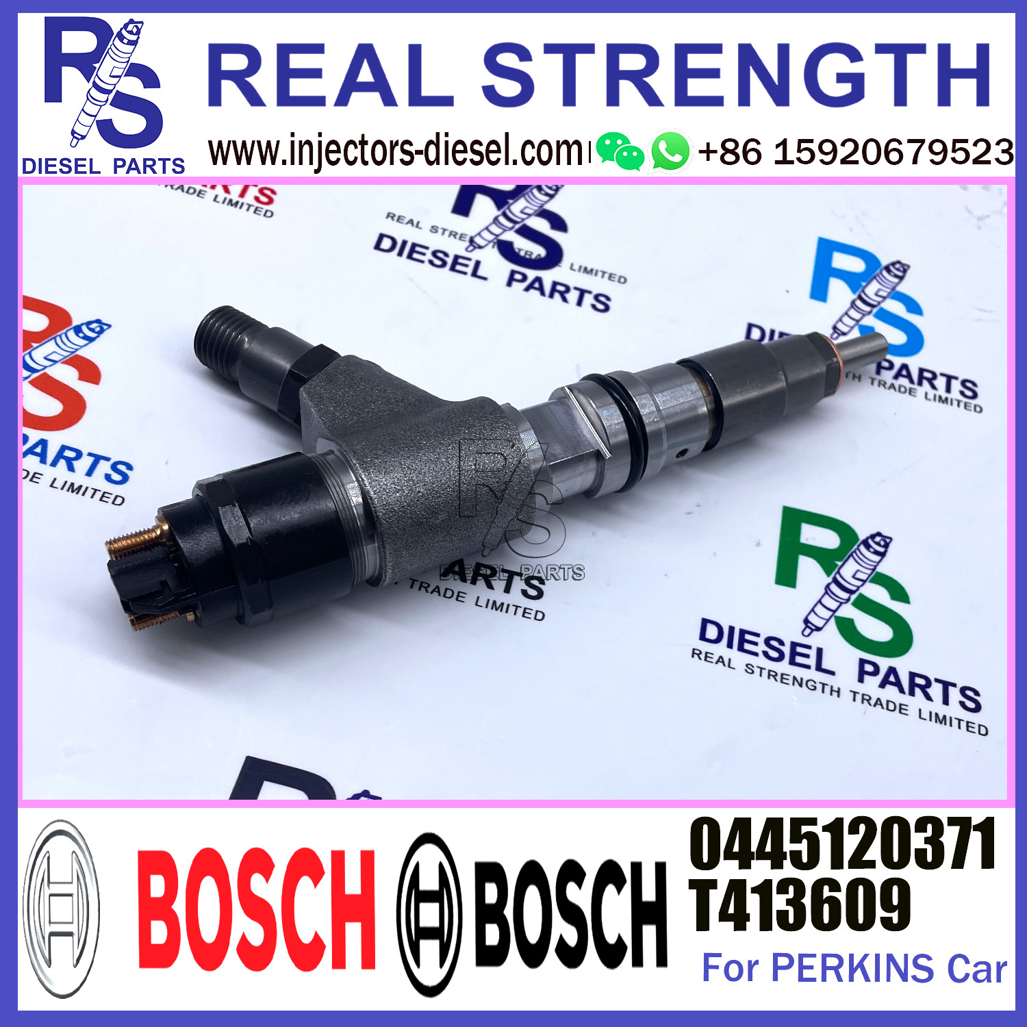 0445120371 0445120520 Common Rail Injector For Caterpillar 3969626 For PERKINS T413609