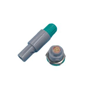 Wholesale Green IP66 Plastic Push Pull Connector 4 Pin With Electrical Wire from china suppliers