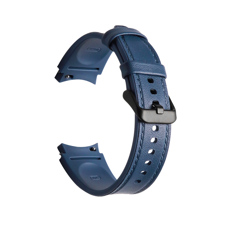 20mm Rubber Leather Watch Band Compatible with Samsung Watch Series Retro Replacement