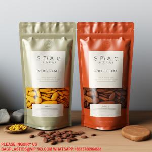 Wholesale Customized Biodegradable Aluminum Foil Mylar Zip Food Nuts Snack Packing Stand Up Pouch from china suppliers