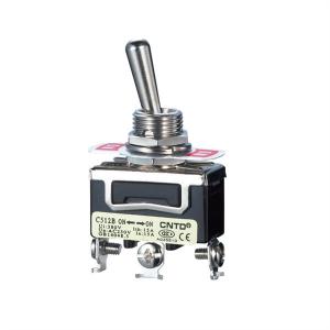 Wholesale 3 Pin SPDT 250V 15A ON-ON Black,Heavy Duty Toggle Switch.C512B, Rohs from china suppliers