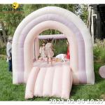 Children'S Inflatable Bounce House Rainbow Mini Bouncer Castle Amusement Park