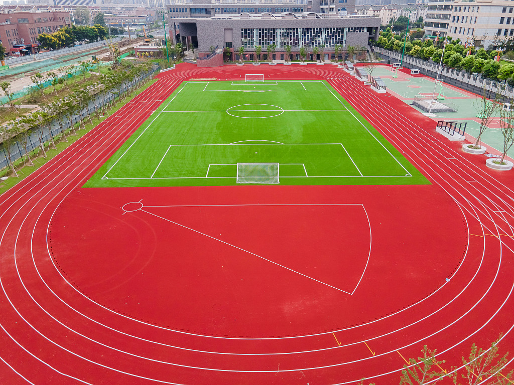 Good Color Fastness Jogging durable Sandwich System Running Track