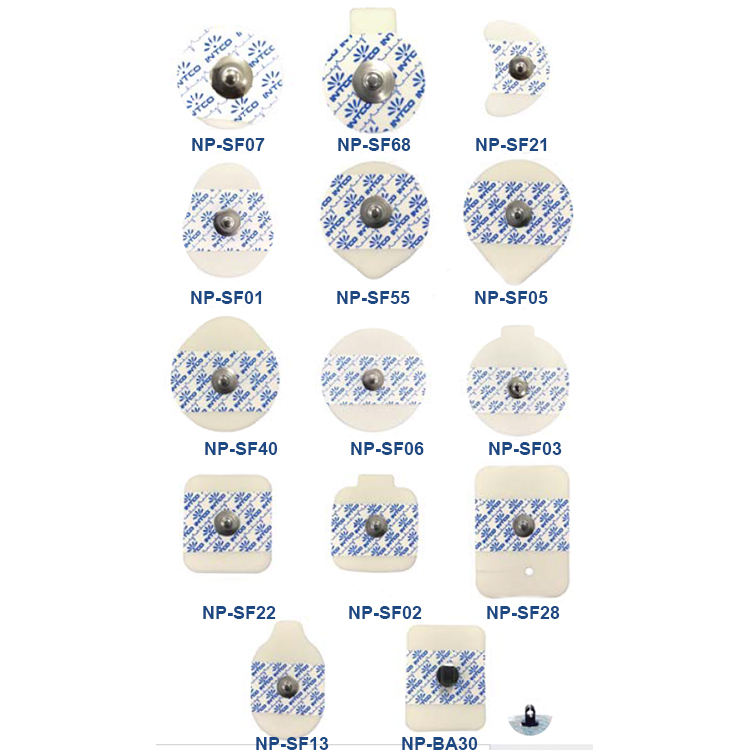 Wholesale Disposable ECG Electrodes Pad Foam Stainless Steel Snap
