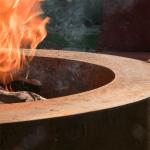 Round 910mm Outdoor Corten Fire Pit Rustic Red 2mm Weathering Steel
