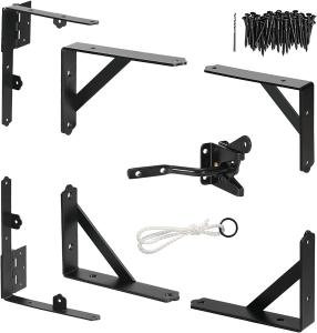 Wholesale Black Carbon Steel Gate Corner Brace Bracket Kit for Wooden Gate Fence Customize from china suppliers