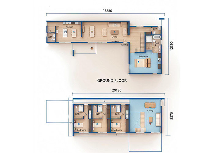 AS / US Steel Frame House Kits And Plans Prefab House Steel Modular Homes
