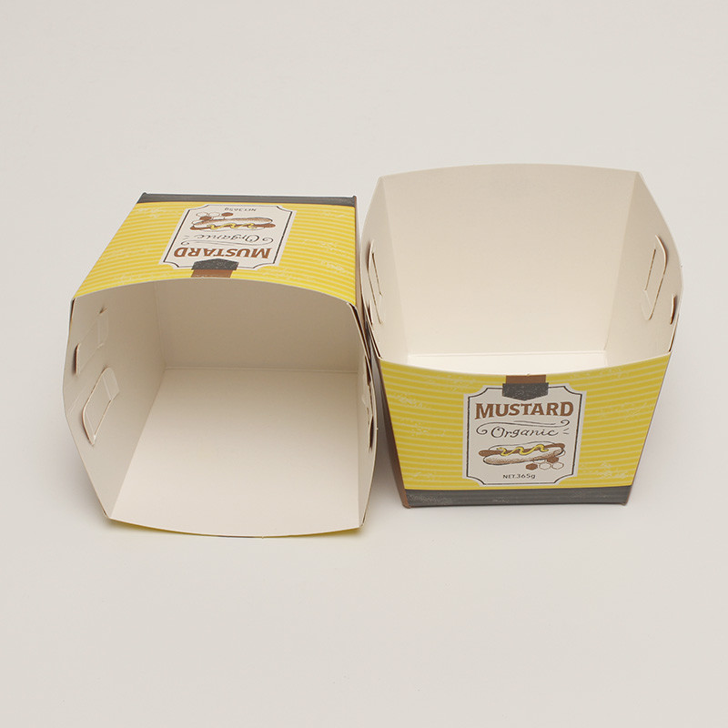 Fried Chicken Disposable Kraft Paper Box , Square Fast Food Take Out Paper Box