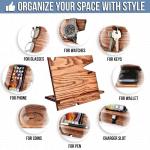 Cell Phone Stand Watch Holder Men Wood Mobile Base Nightstand Charging Docking